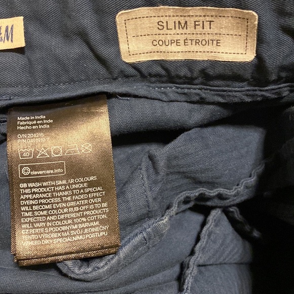H&M Label of Graded Goods Navy Blue Slim Fit Pants - Picture 4 of 6